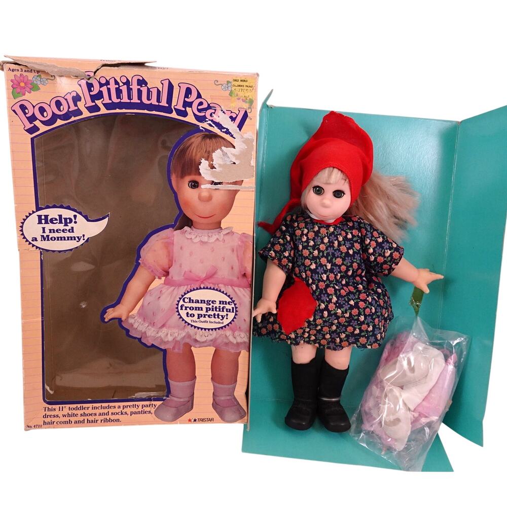 1970s Poor Pitiful Pearl 11 inch Doll William Steig Tristar Sad Eyes Vintage 70s